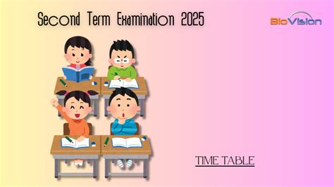 Second Term Examination 2025 - Time Table - Class 1 to 10