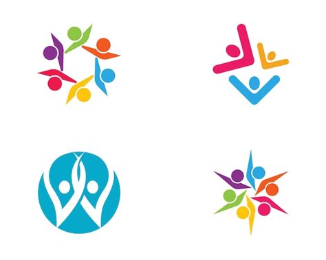 Community care logo template | Premium Vector