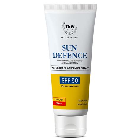 TNW - The Natural Wash: Sun Defence SPF 50 Cream (Paraben Free) - 100ml