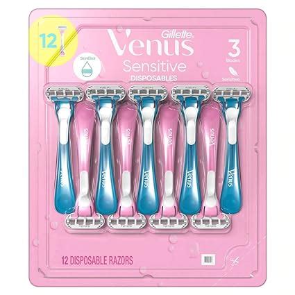 Gillette Venus Sensitive Disposable Razors 12 Count : Amazon.in: Health ...