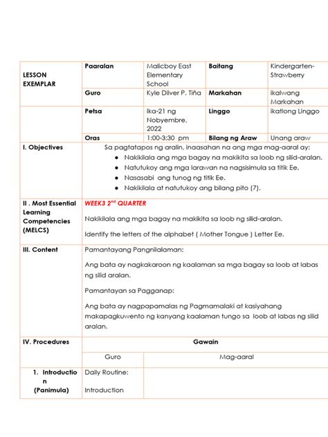 Image result for Kicd Sample Lessons