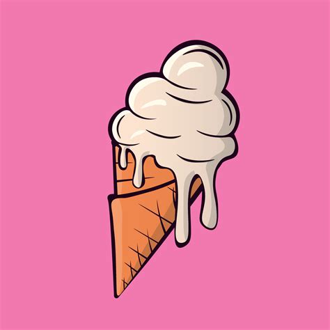 Melting Ice Cream Cartoon