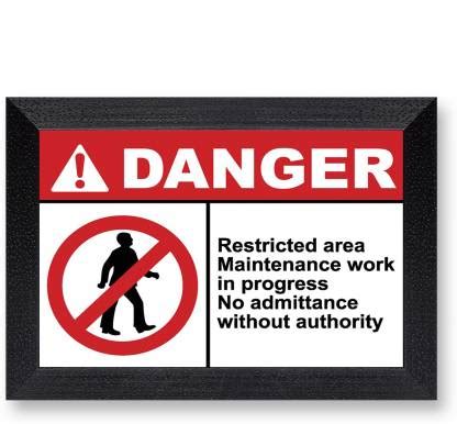 Ritwika's Danger Restricted Area Emergency Sign Price in India - Buy ...