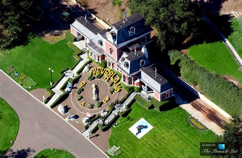 An aerial view of the Neverland Ranch of US pop singer Michael Jackson ...