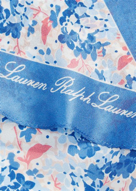 Lena Floral Silk Twill Diamond Scarf for Women | Ralph Lauren® IN