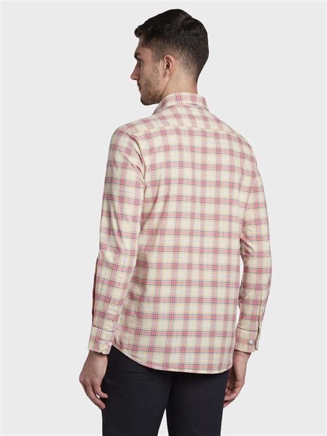 Colorplus Men Red Checkered Tailored Fit Cotton Casual Shirt – MyRaymond
