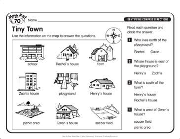 Image result for Free Printable 3rd Grade Cardinal Directions