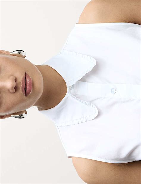Buy Pure Cotton Frill Detail Collared Shirt at Marks & Spencer