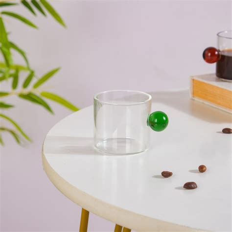 Mini Espresso Shot Glass Cup Green 70ml