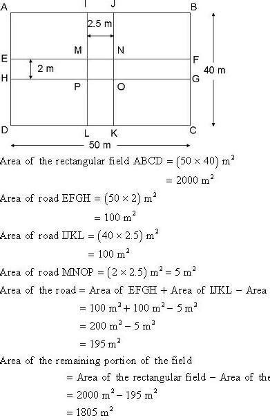 A rectangular field is of the size 3om× 20m. Two paths run parallel to ...