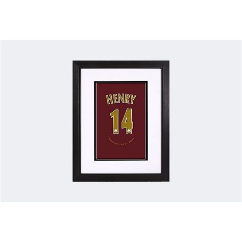 Arsenal Henry 14 Framed Retro Shirt Print | Official Online Store