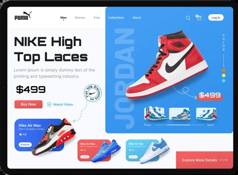 Shoes Landing Page Web Development Portfolio. | BMV SI.