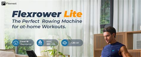 Flexnest Flexrower Smart Imported Wood Bluetooth-Enabled Rower Rowing ...