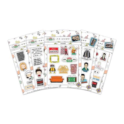 Friends Tv Series - Set Of 5 Vinyl Sticker Sheets