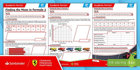 👉 Scuderia Ferrari F1: Finding the Mean [Ages 9-11]