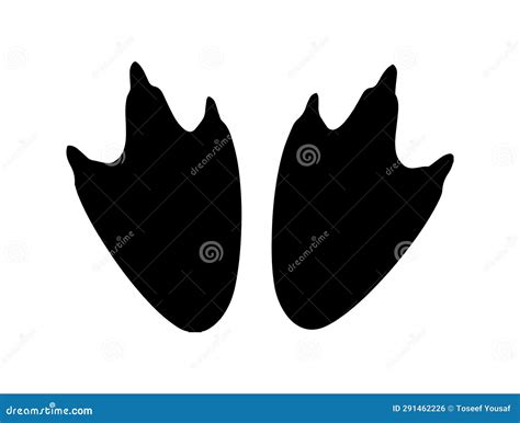 Penguin Footprint Silhouette on White Background Stock Vector ...