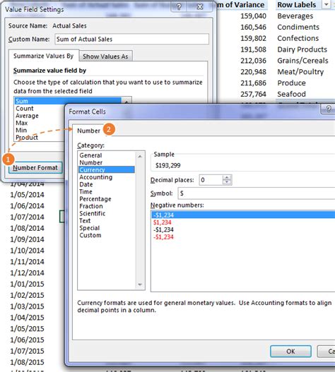 Image result for +Excel PivotTable Number Format