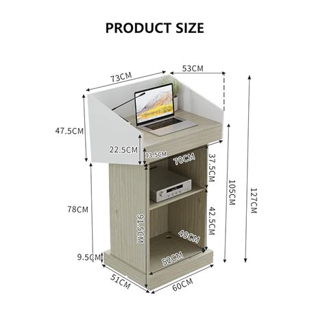Yadlan Podium Desk with Drawer, Lectern Podium Stand Wood, India | Ubuy