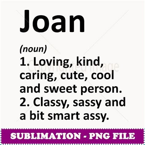 JOAN Definition Personalized Name Funny Birthday Gift Idea - | Inspire ...