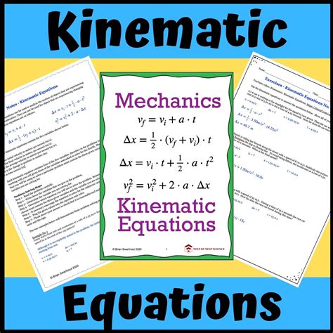 Kinematic Equations: One Dimensional Horizontal Motion