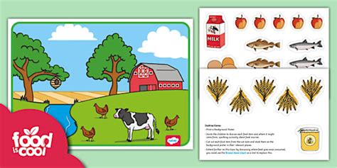 Food is Cool Food Source Cut-Out Activity