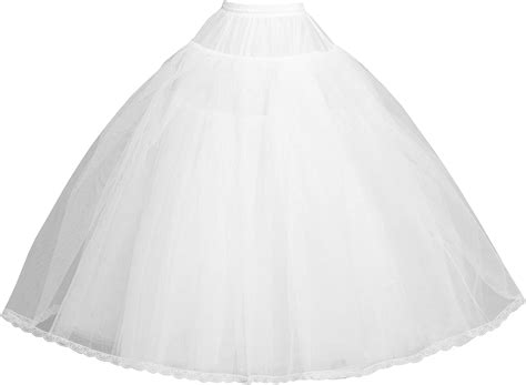 Buy CEZOM 8 Layers Tulle Hoopless Petticoat Crinoline Underskirt for ...
