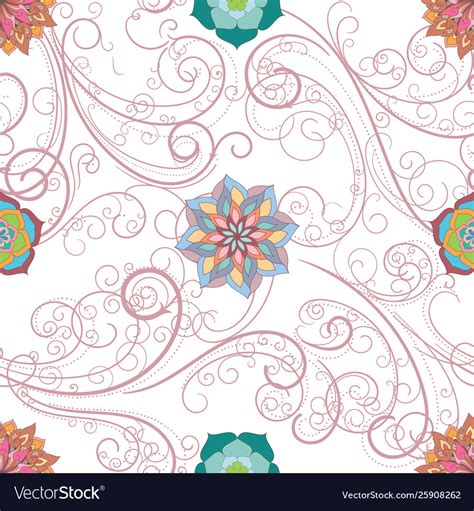 Abstract floral seamless background Royalty Free Vector
