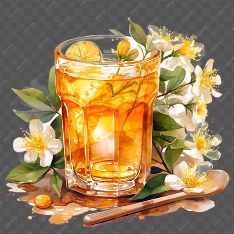 Premium PSD | Watercolor of mead drink a rich honey based beverage with ...