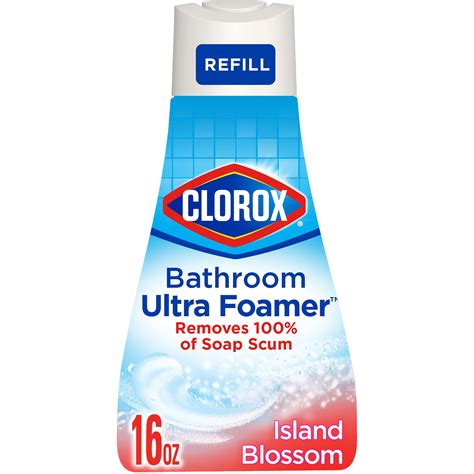 Clorox Bathroom Ultra Foamer Cleaner Refill Spray, Island Blossom, 16 ...