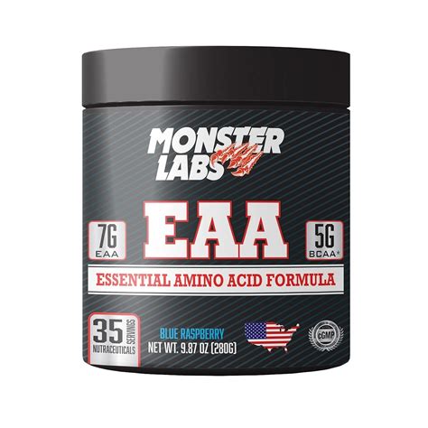 Monster Labs-EAA-Essential Amino Acids Blend-35 Servings-Recovery Aid ...