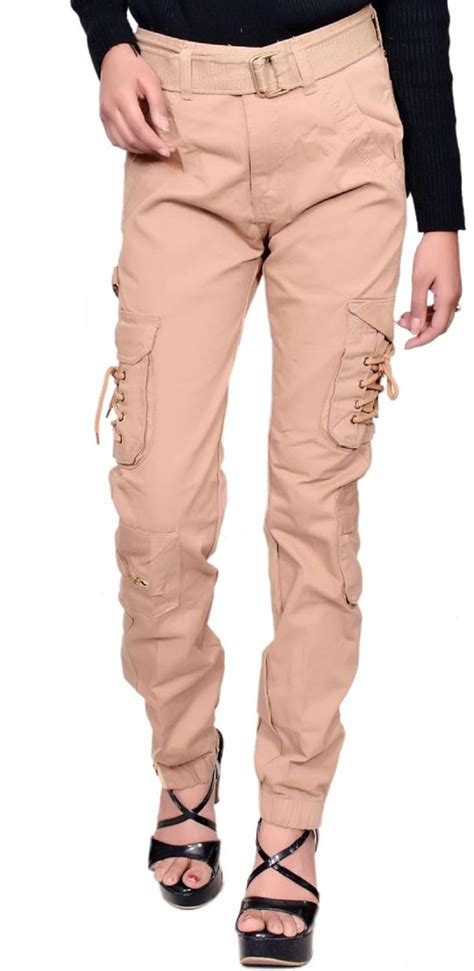 Buy GuSo Shopee Women/Girl's Cotton Army Print Regular Fit Cargo Pants ...