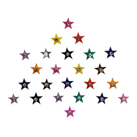 Comet Busters Colorful Star Bindi With Silver Stone (5mm) (BIN348)