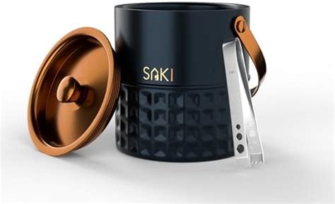 Buy SAKI Square Hammer Stainless Steel Ice Bucket with Tong - 1500 ml ...