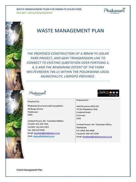 Image result for Waste Management Plan