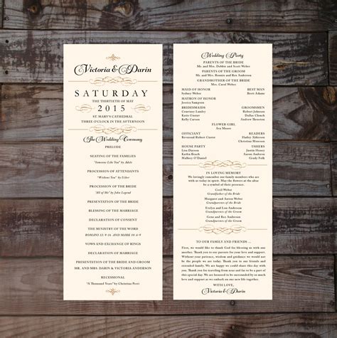 Create Your Own Wedding Program 的图像结果