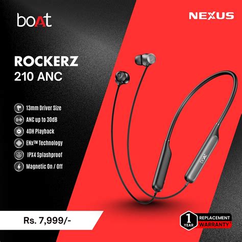 NEXUS BOAT 30DB NOICE CONCELLATION - ROCKERZ 210 ANC BLACK