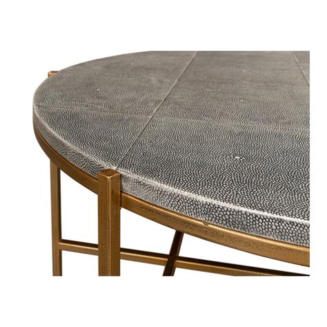 Mid Century Round Leather Cocktail Table For Sale at 1stDibs | leather ...