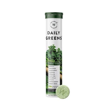 Buy Wellbeing Nutrition Daily Greens 15 Effervescent Tablets