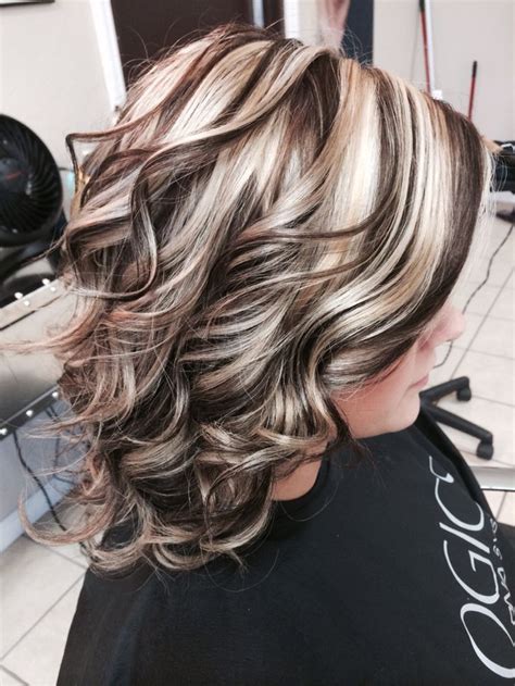 brown hair with blonde highlights over 50