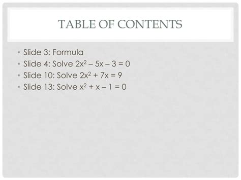 Solving Quadratic Using the Quadratic Formula 的图像结果