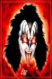 Kiss Rock Band Paul Stanley Gene Simmons Peter Criss Ace Frehley Matte ...