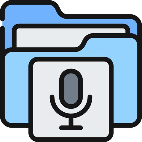 Audio recording - Free files and folders icons