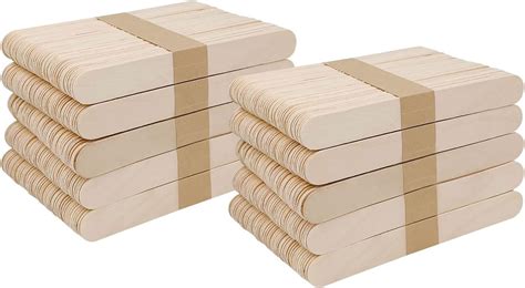 500 Pcs Jumbo Wooden Craft Sticks Popsicle Stick 6” Long x 3/4”Wide ...