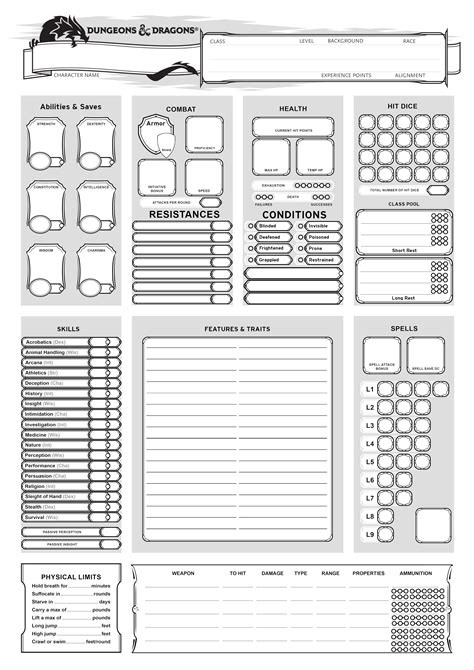 Character Sheet Template Dnd | dev.onallcylinders.com