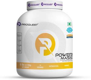 PROQUEST Power Mass Gainer with 17g Protein & 3g Creatine | High ...