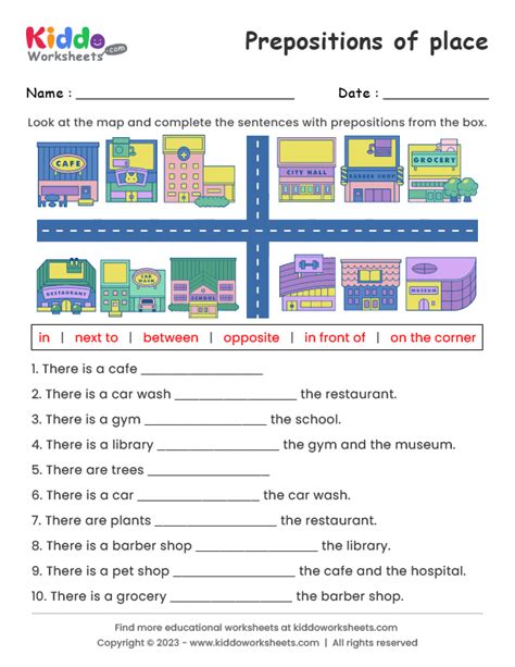 Image result for Position Preposition Worksheet