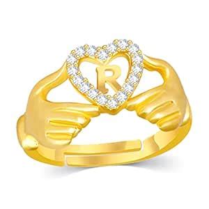 Heart Name Alphabet Letter Initial R Rings for girls women girlfriend ...