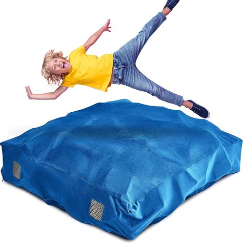 Pushglossy 3 x 3 ft Crash Mat Sensory Pad with Sponge Blocks for Kids ...