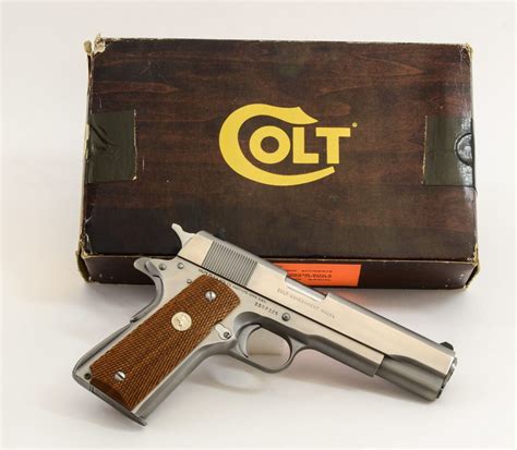 Colt Government 1911 Stainless 45 Pistol - CT Firearms Auction