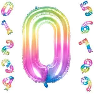 Number 0 Balloons,Birthday Party Decorations Supplies Helium Foil Mylar ...